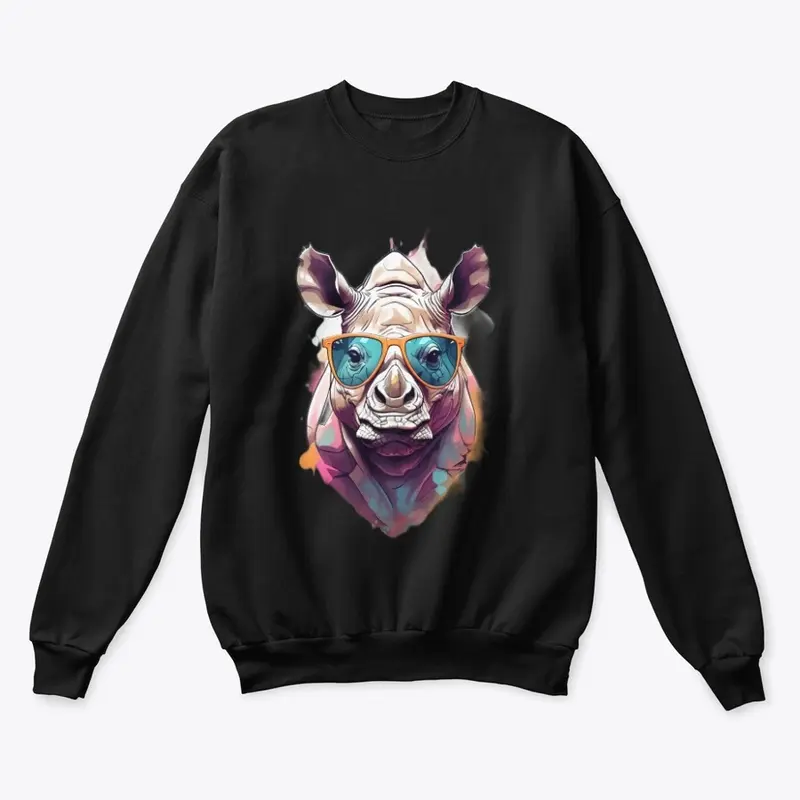 Wild Rhino: Black & White T-Shirt & More